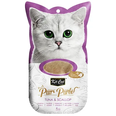 Kit Cat Cat Treats Food Purr Puree Tuna & Scallop 60G