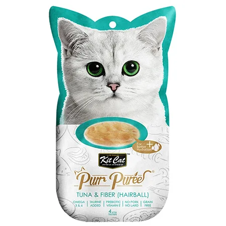 Kit Cat Cat Treats Food Purr Puree Hairball Tuna & Fiber 60G — photo 1