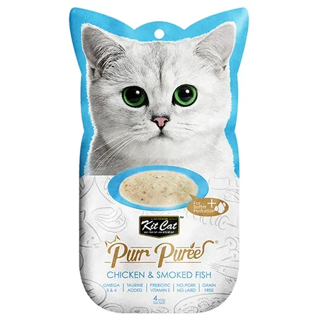 Kit Cat Cat Treats Food Purr Puree Chicken & Smoked Fish 60G — photo 1