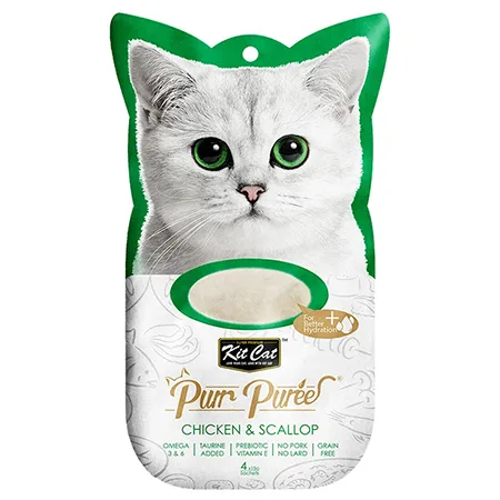 Kit Cat Cat Treats Food Purr Puree Chicken & Scallop 60G — photo 1
