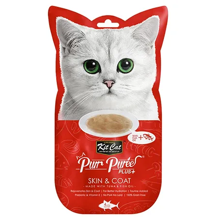 Kit Cat Cat Treats Food Purr Puree Plus+ Skin & Coat Tuna & Fish Oil 60G — photo 1