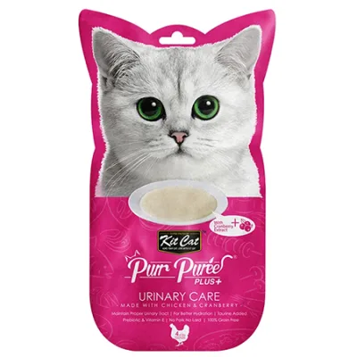 Kit Cat Cat Treats Food Purr Puree Plus+ Urinary Care Chicken & Cranberry 60G