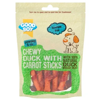 Good Boy Armitage Dog Treats Food Sticks Duck & Carrot 90G