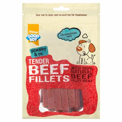 Good Boy Armitage Dog Treats Food Tender Fillets Beef 90G