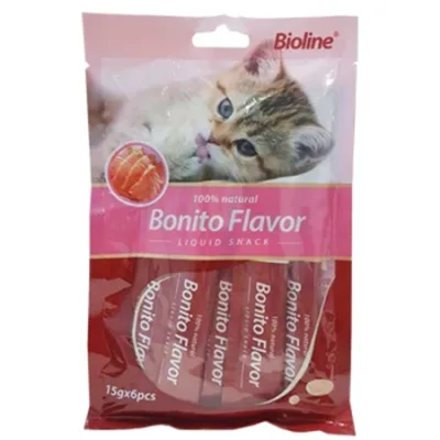 Bioline Adult Cat Treats Food Bonito 15G 6 Pcs
