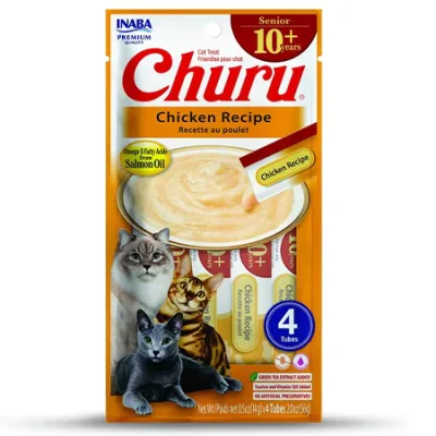 Inaba Churu Senior Cat Treats Food Recipe Chicken 14G