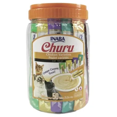 Inaba Churu Cat Treats Food Variety Pack Chicken 14G 50 Pcs