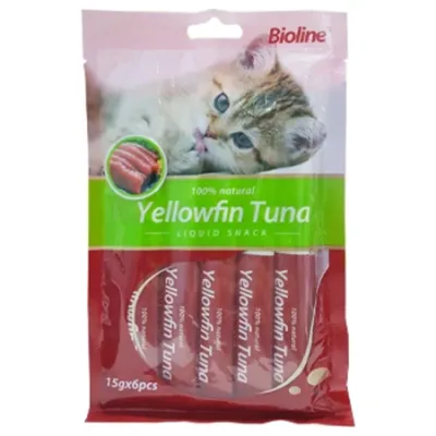 Bioline Cat Treats Food Yellowfin Tuna 15G 6 Pcs