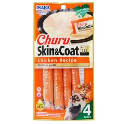 Inaba Churu Cat Treats Food Skin & Coat Chicken 14G