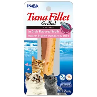 Inaba Grilled Cat Treats Food Tuna & Crab Broth 15G