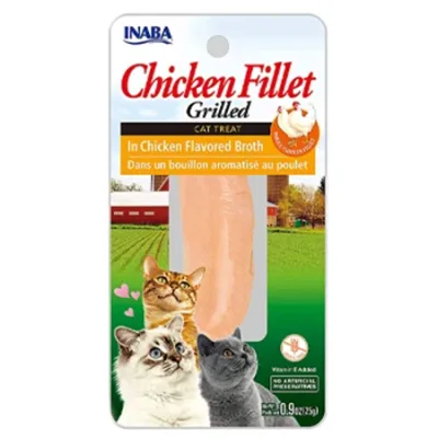 Inaba Grilled Cat Treats Food Chicken With Broth 25G