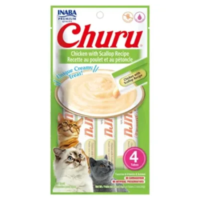 Inaba Churu Cat Treats Food Chicken With Scallop 56G