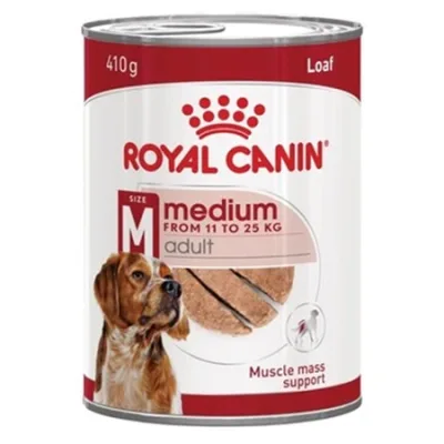 Royal Canin Medium Adult Dog Wet Food Breed Health Nutrition Loaf 410G