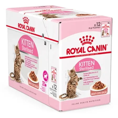 Royal Canin Kitten Cat Wet Food Feline Health Nutrition Sterilised Gravy 85G 12 — photo 1