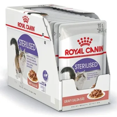Royal Canin Kitten Cat Wet Food Feline Health Nutrition Sterilised Gravy 85G 12