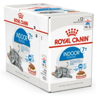 Royal Canin Senior Cat Wet Food Feline Health Nutrition Indoor Gravy 85G 12 Pcs