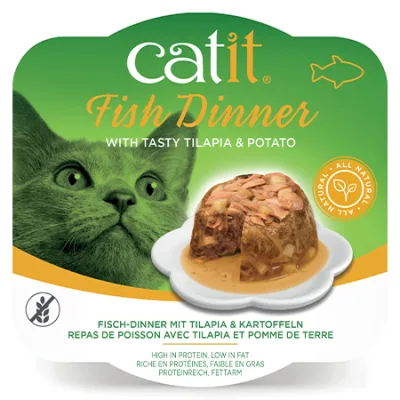 Catit Adult Cat Wet Food Fish Dinner Tilapia & Potato 80G