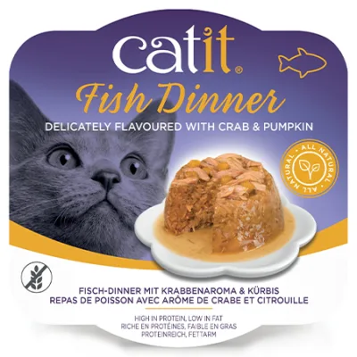 Catit Cat Wet Food Fish Dinner Crab & Pumpkin 80G