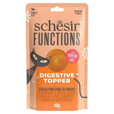 Schesir Adult Dog Wet Food Functions Digestive Topper Pumpkin & Wheat Grass 90G