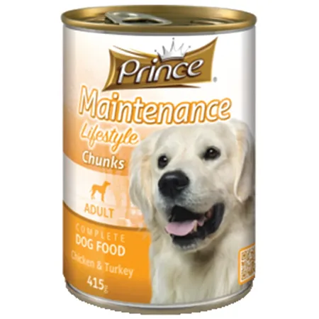 Prince Dog Wet Food Maintenance Lifestyle Chunks Chicken & Turkey 415G — photo 1