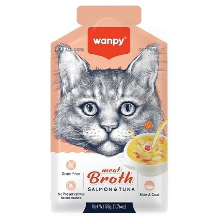 Wanpy Cat Wet Food Meat Broth Salmon & Tuna 50G — photo 1
