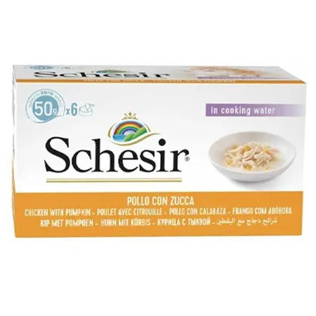 Schesir Adult Cat Wet Food Multipack Can Chicken & Pumpkin 50G 6 Pcs — photo 1