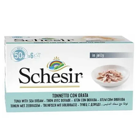 Schesir Cat Wet Food Multipack Can Tuna & Seabream 50G 6 Pcs — photo 1