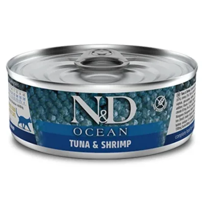 Farmina N&D Cat Wet Food Ocean Tuna, Cod, Shrimp & Pumpkin 80G