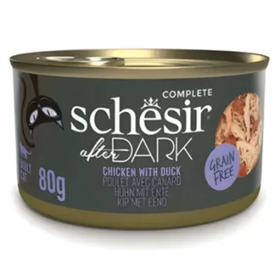 Schesir After Dark Adult Cat Wet Food Pate Chicken & Quail Egg 80G