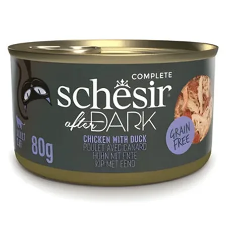 Schesir After Dark Adult Cat Wet Food Pate Chicken & Quail Egg 80G — photo 1