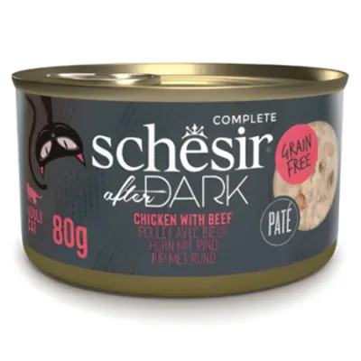 Schesir After Dark Cat Wet Food Pate Chicken & Beef 80G