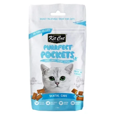 Kit Cat Adult Cat Wet Food Purrfect Pockets Dental Care Chicken 60G