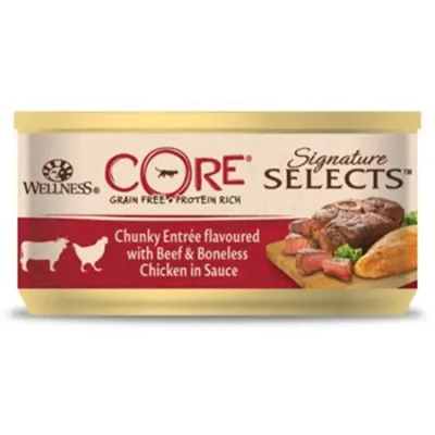 Wellness Core Signature Selects Cat Wet Food Signature Selects Beef & Boneless Chicken 79G