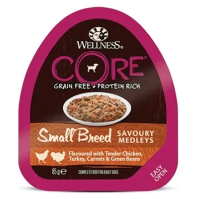 Wellness Core Small Breed Small Dog Wet Food Small Breed Chicken, Turkey & Carrots 85G