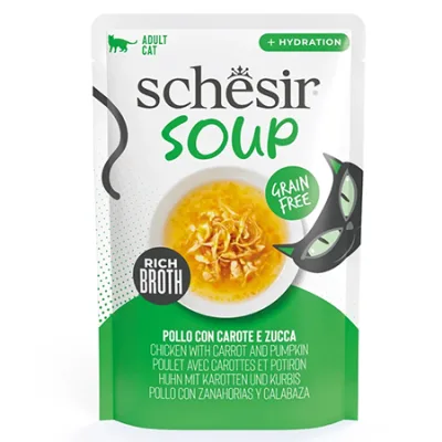 Schesir Cat Wet Food Soup Chicken & Pumpkin 40G