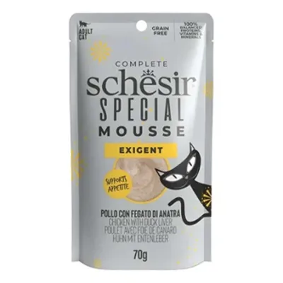 Schesir Cat Wet Food Special Skin & Coat Salmon & Chicken 70G