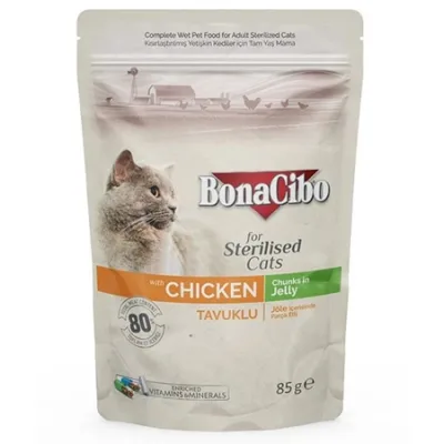 Bonacibo Cat Wet Food Sterilised Chicken 85G
