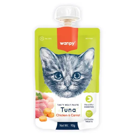 Wanpy Cat Wet Food Tasty Meat Paste Tuna With Chicken & Carrot 90G — photo 1
