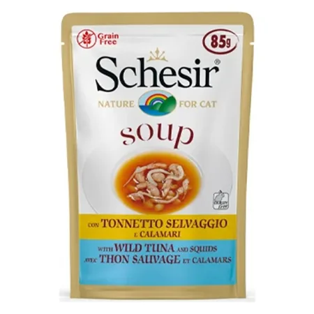 Schesir Cat Wet Food Wet Soup Wild Tuna & Squid 85G — photo 1