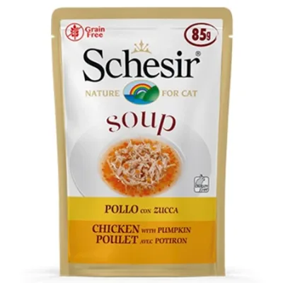 Schesir Cat Wet Food Wet Soup Chicken & Pumpkin 85G