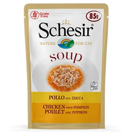 Schesir Cat Wet Food Wet Soup Chicken & Pumpkin 85G — photo 1