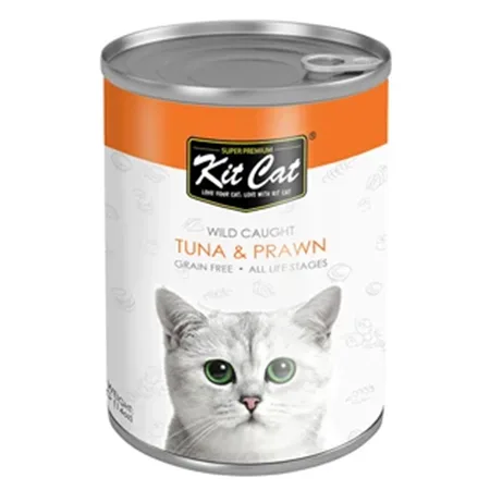 Kit Cat Adult Cat Wet Food Wild Caught Tuna & Prawn 400G — photo 1