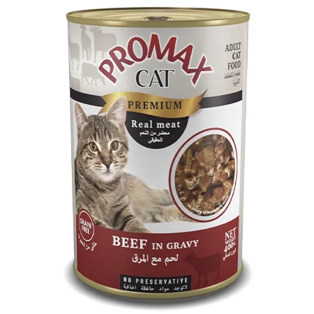 Promax Adult Cat Wet Food Beef In Gravy 400G — photo 1