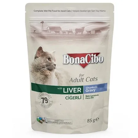 Bonacibo Adult Cat Wet Food Liver 85G — photo 1