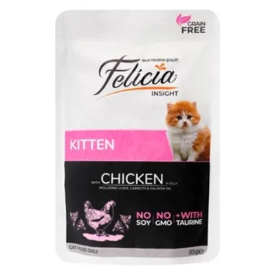 Felicia Kitten Cat Wet Food Chicken In Jelly 85G