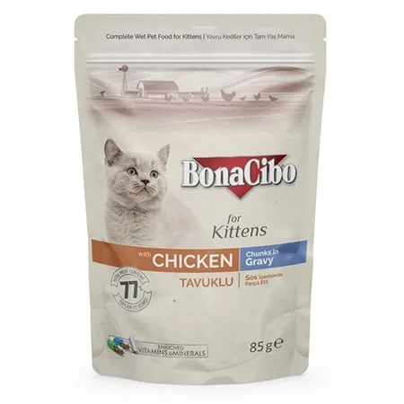 Bonacibo Kitten Cat Wet Food Chicken 85G — photo 1