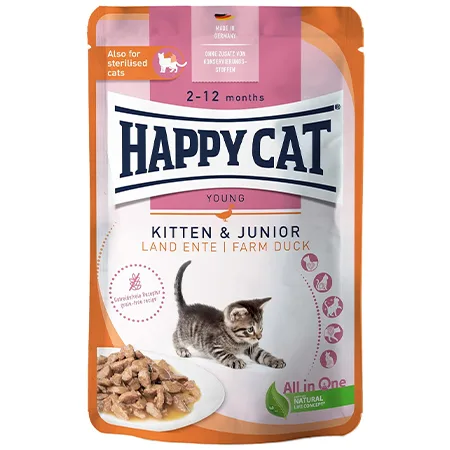 Happy Cat Kitten Cat Wet Food Farm Duck 85G — photo 1