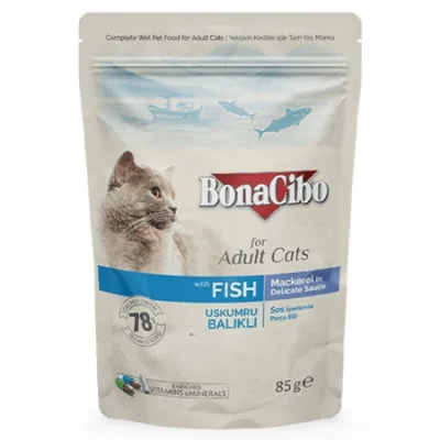 Bonacibo Cat Wet Food Mackerel 85G 3 Pcs