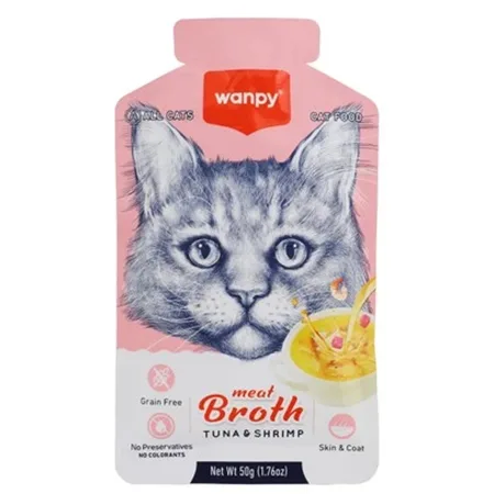Wanpy Cat Wet Food Tuna & Shrimp In Broth 50G — photo 1