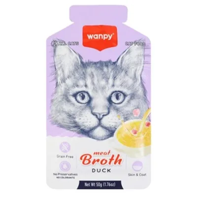Wanpy Cat Wet Food Duck In Broth 50G